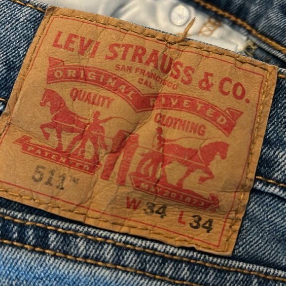 Men’s Levi’s jeans med wash size 34 straight leg - Picture 3 of 3